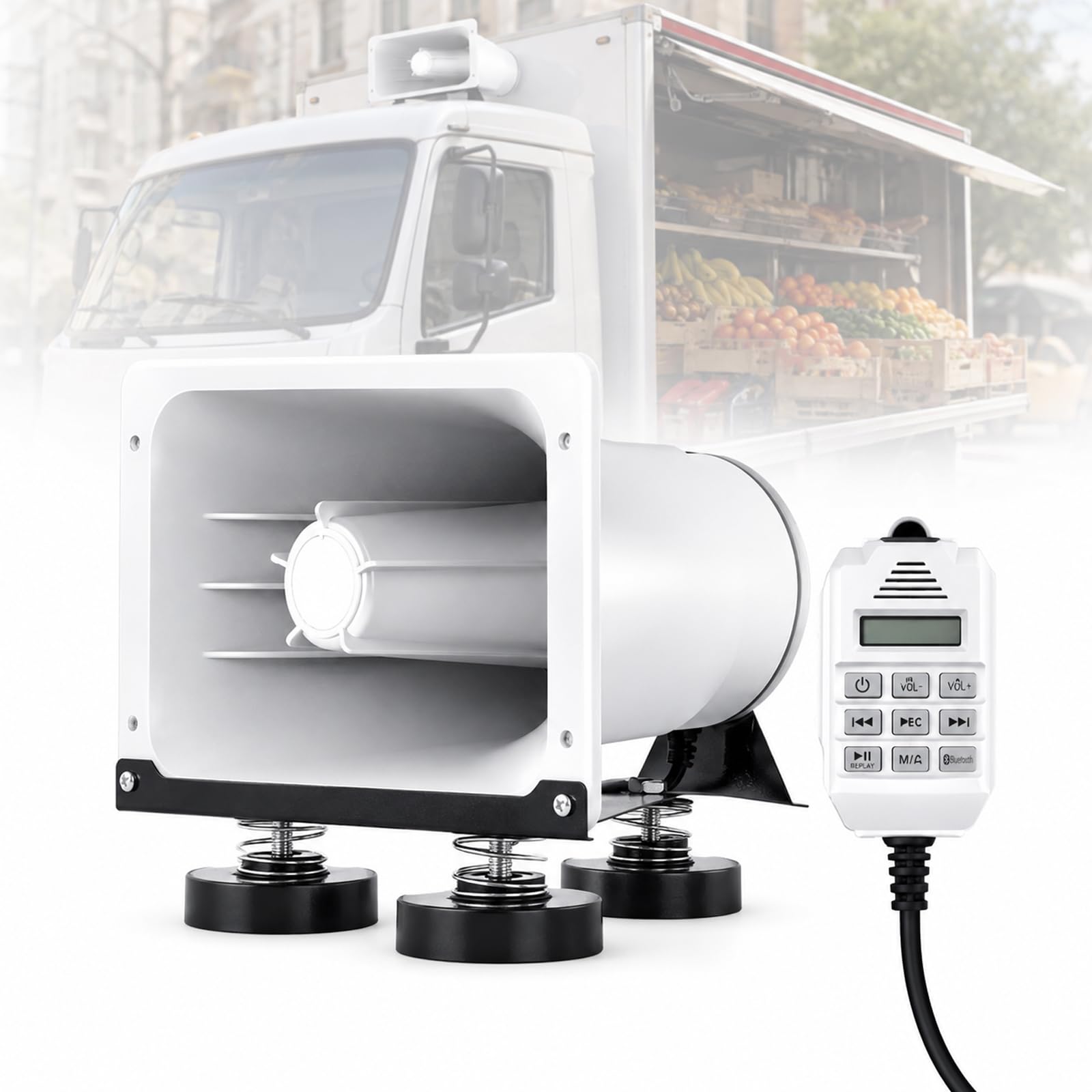 Altoparlante Impermeabile Da Esterno Da 150 W, Megafono Per Auto, Riproduzione Usb/tf, Registrazione Di 520 Secondi, Connessione Intelligente A Telefoni Cellulari E Tablet, Per Veicoli, Sirena