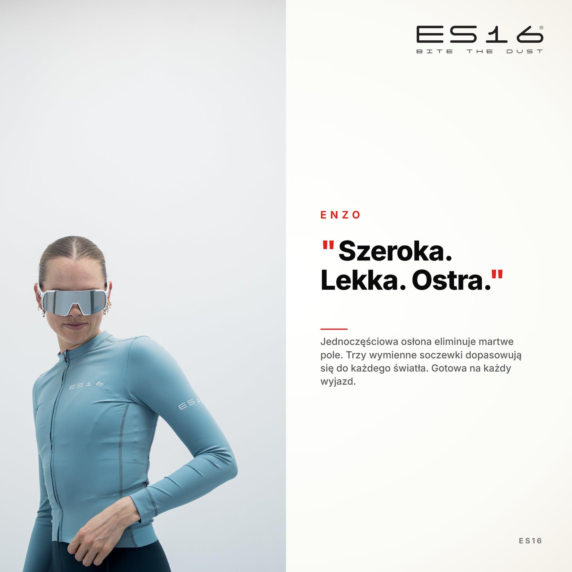 Enzo Okulary Sportowe do Kolarstwa | 3 Wymienne Soczewki w Zestawie | Ochrona UV Wraparound | Okulary Kolarskie dla Rowerów Szosowych MTB i Triatlonu