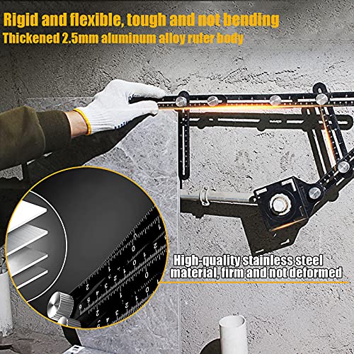 Multi Angle Measuring Ruler Angleizer Template Tool for Carpenters, Woodworking, DIY, Ceramic Tiles - Architect Template Tools 5 Multi Angle Measuring Ruler Angleizer Template Tool for Carpenters, Woodworking, DIY, Ceramic Tiles - Architect Template Tools - Image 5