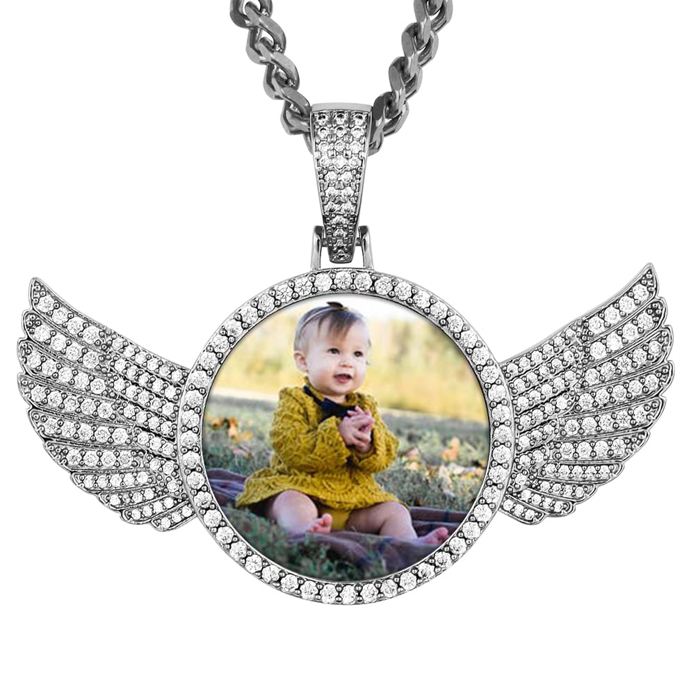 YIMERAIRE Picture Chain Pendant 18K Gold Plated Hip Hop Pendant Necklace