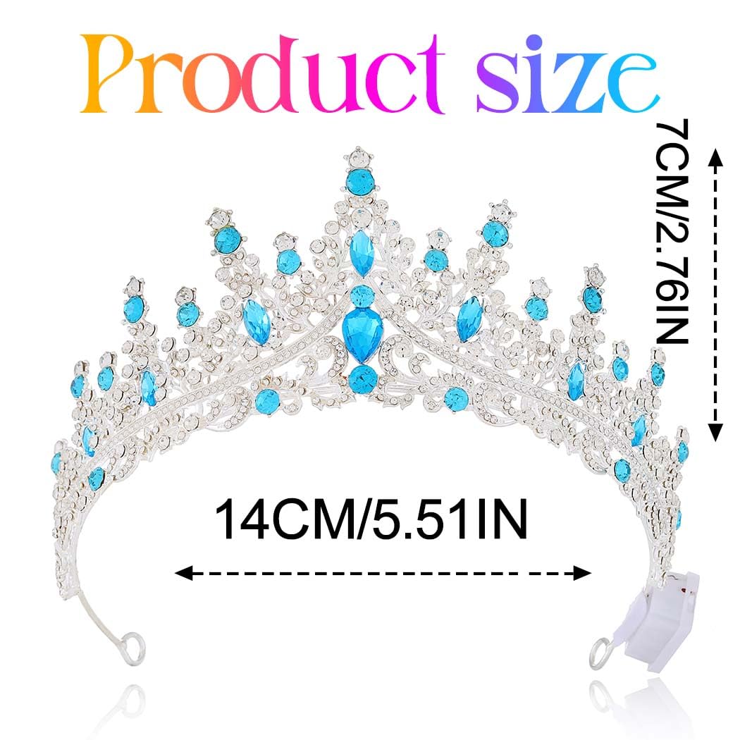 Kilshye Light Up Rhinestone Tiara LED Bridal Crown Wedding Costume Hair Accessories for Women - Image 7