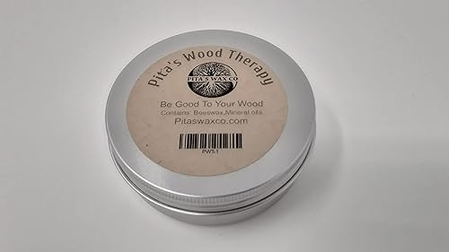 Pita's Wood Therapy All Natural Wood Seasoning Wax by Starkweather Woods - 4 Ounce Oil and Beeswax Food Safe Sealer for Cutting Board, Bowl and