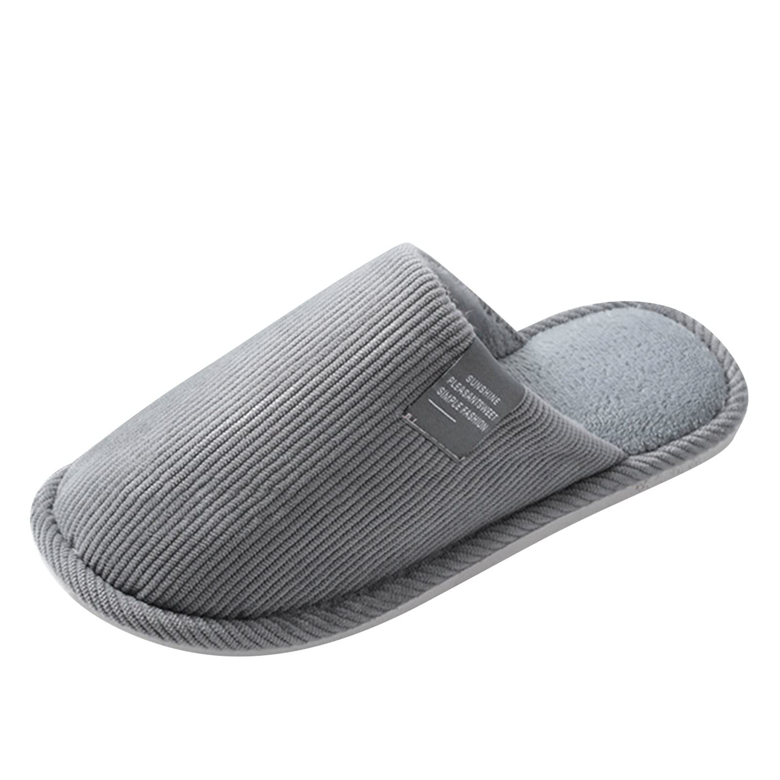 AnFeng Men Cotton Mopping Fashion Comfortable Home Indoor Warm Thick Bottom Soft Non Slip Mens Slippers Memory Foam