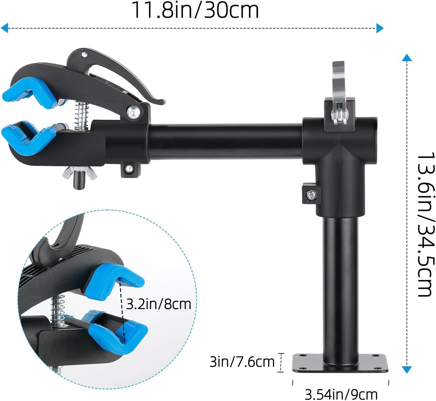 Urban Deco Bike Repair Stand Bench Mount Bike Stand Wall Mounted Bike Work Stand Bicycles Maintenance Rack Bike Clamp for Road Mountain Bike,Road Bike