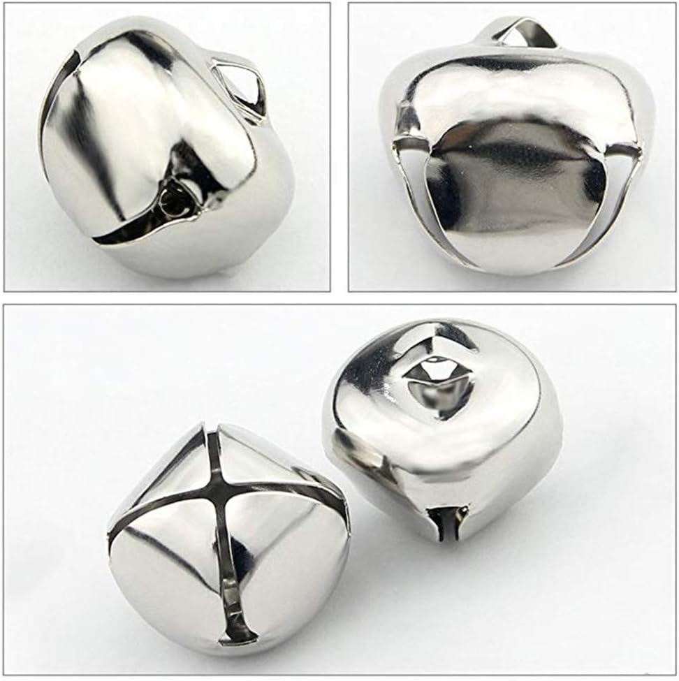 Jingle Bells, 1 Inch Craft Bells Bulk DIY Bells for Christmas Festival Decoration Home Decoration, 50pcs, Silver : Arts, Crafts & Sewing