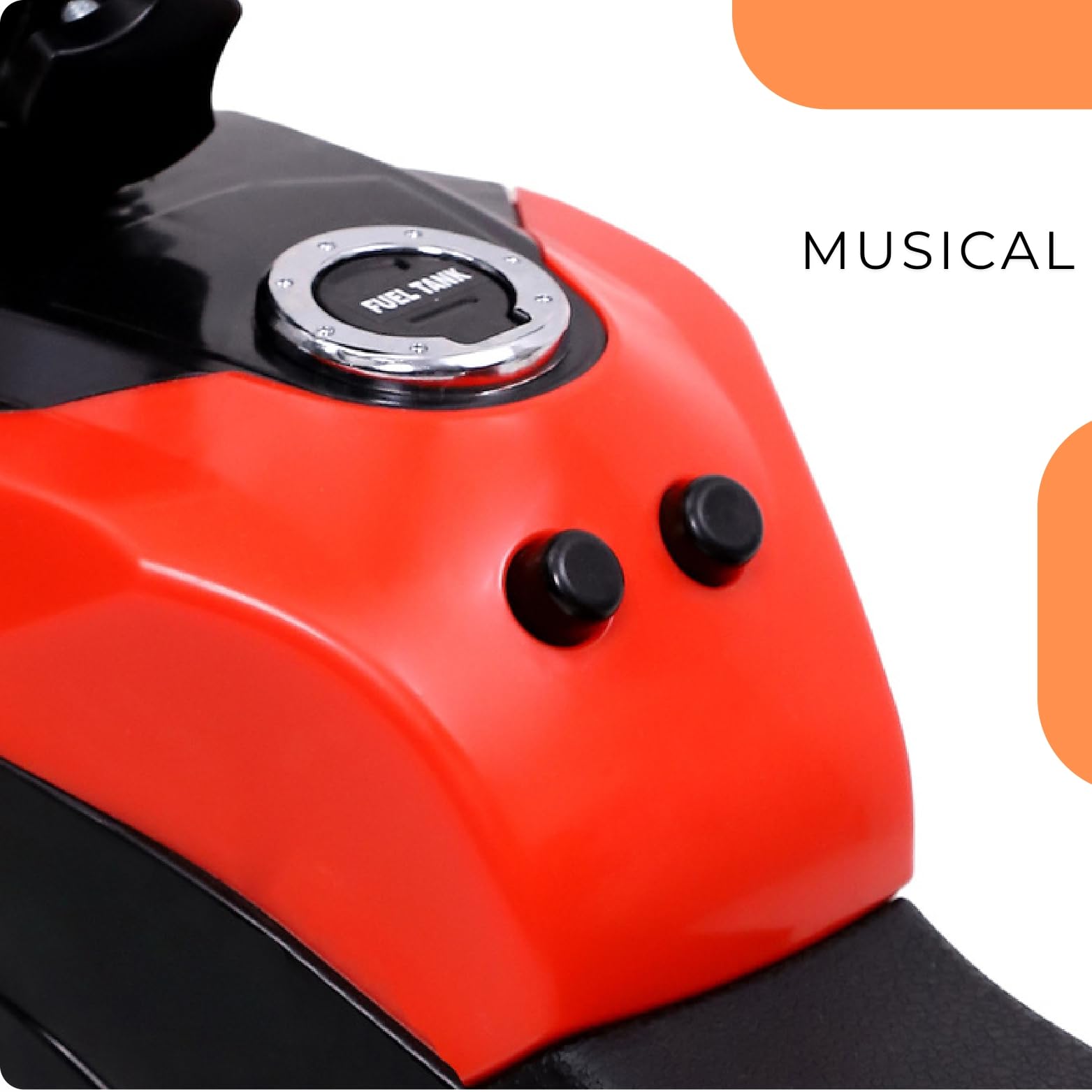 eHomeKart FunRide R1 Kids Tricycle - Front Headlight and Musical - 2 Years to 5 Years - Trike for Indoor and Outdoor - Up to 30 Kgs - Made in India (Red) 4