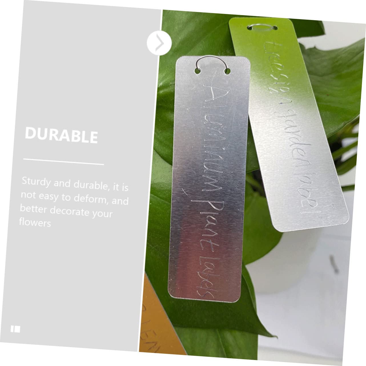 Sosoport 100 Stück Aluminium Pflanzenstecker Wetterfest Pflanzennamensschilder für Garten und Gewächshaus Einfach in Boden zu Stecken Silber