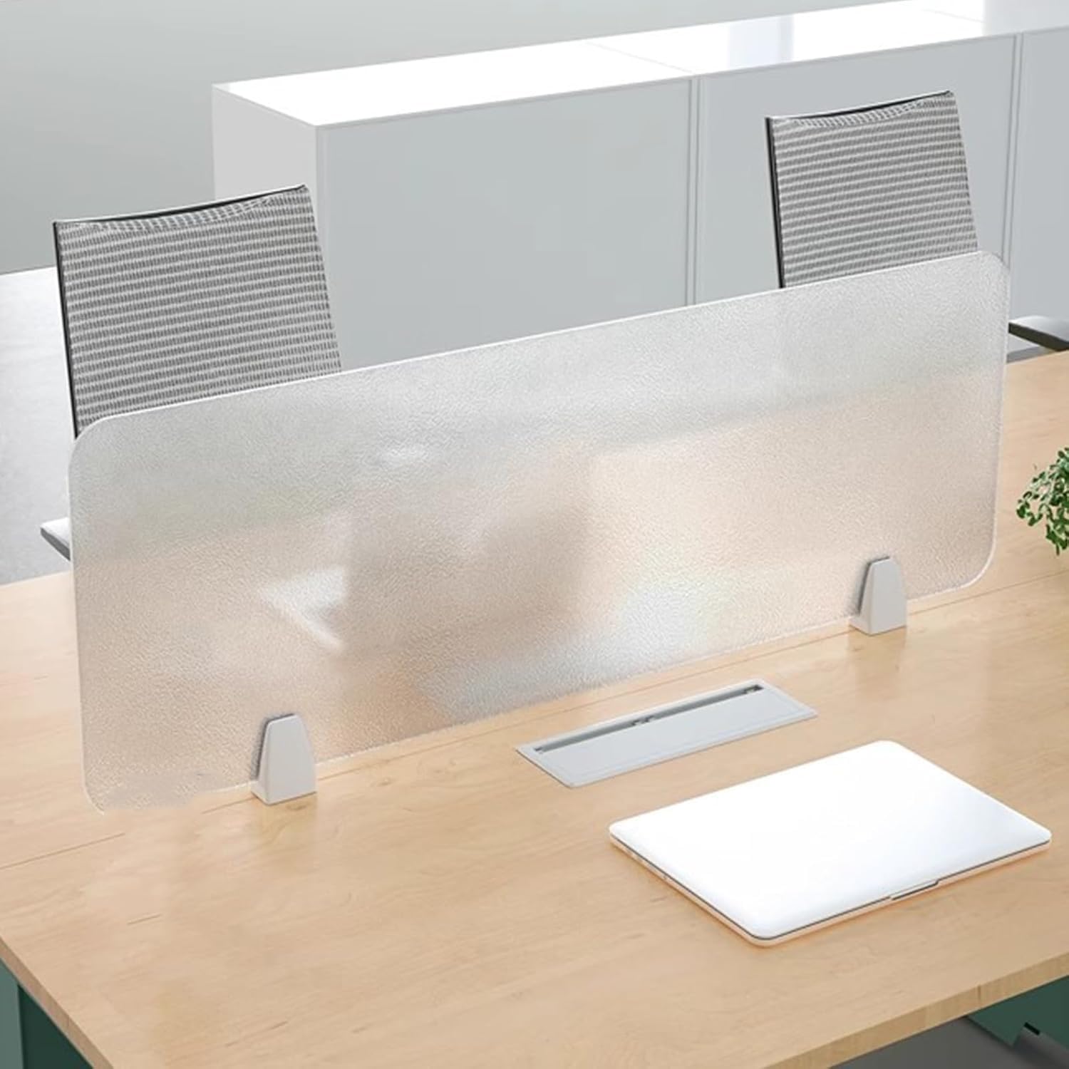 KLGFBDC Portable Acrylic Privacy Panel 80x30cm - Free Standing Divider for Office Workstations Student Test Shield Desktop Privacy Solution for Focus & Confidentiality