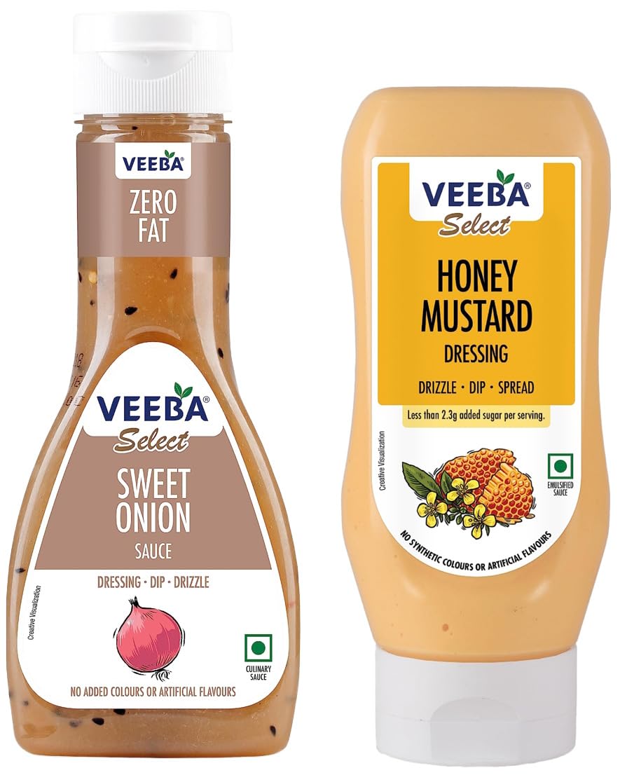 Veeba Honey Mustard Dressing, 300g and Veeba Sweet Onion Sauce, 350g