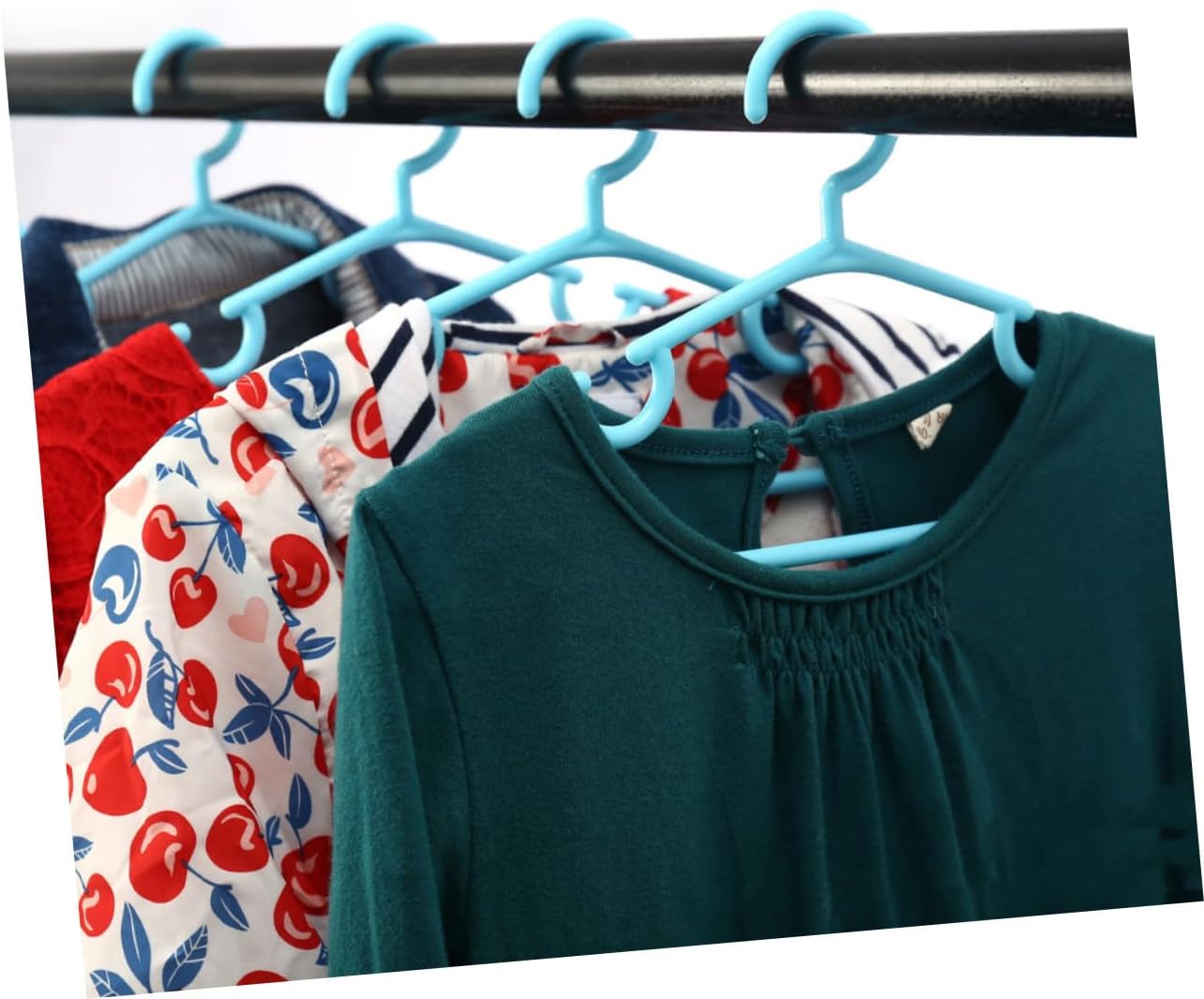 50pcs Plastic Coat Hangers for Childrens Clothes Organizer Sturdy Non-deforming Wardrobe Accessories for Boys and Closet