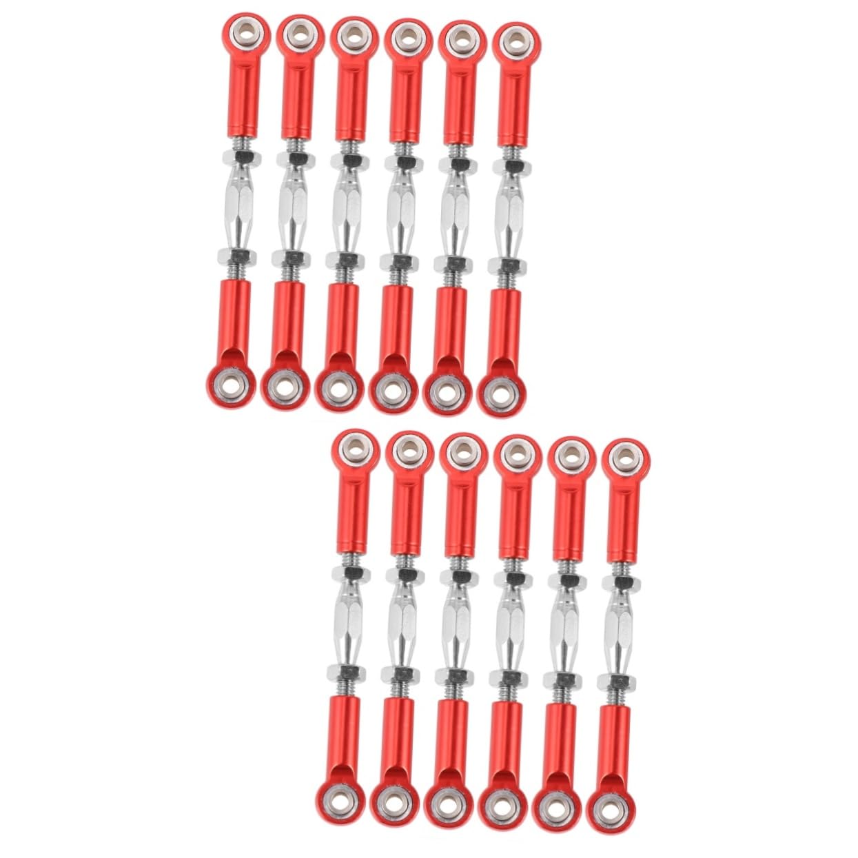 ifundom 2sets Car Rod Linkage 71mm Turnbuckle Rod Set Machined Aluminum Easy Install Perfect for Car Upgrade 6pcs*2