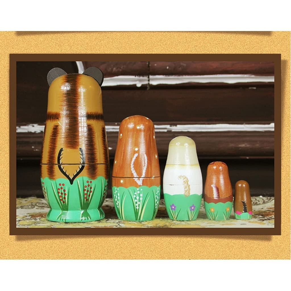 matroschka ​Puppen Russische Nesting Puppen Handgemachte Holz Nistpuppen Russische Matryoshka 5 stücke Verschiedene Muster Geschenk Home Raumdekoration Kreatives Überraschungsgeschenk