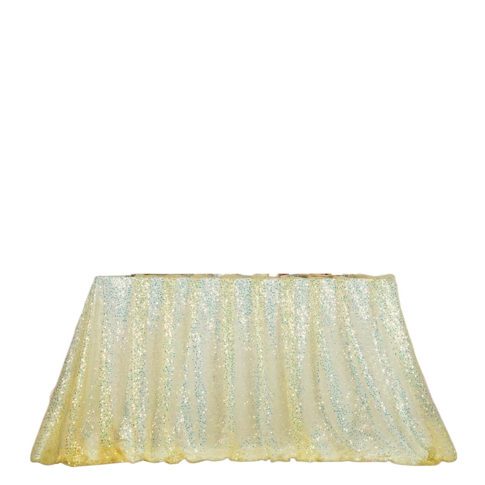 L6NqIAG Sequin Tablecloth Sequin Tablecloth Iridescent Table Cover Sparkly Cloth for Party Decorations(Golden,125x200cm)