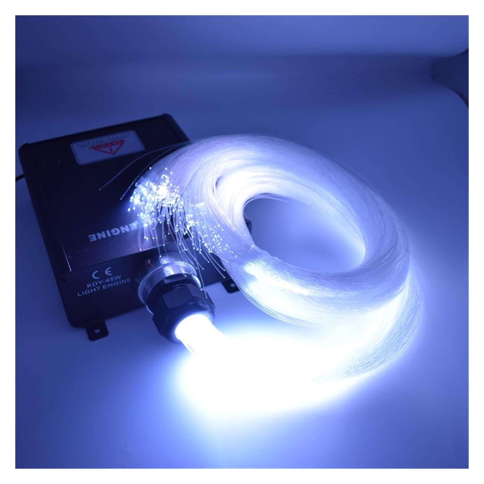 Oświetlenie wnętrza samochodu LED, RGB LED 45W Światłowodowy zestaw silnika światła z końcowym blaskiem PMMA Kabel światłowodowy do projektu oświetlenia sufitowego gwiazdy Światła nastrojowe w samocho