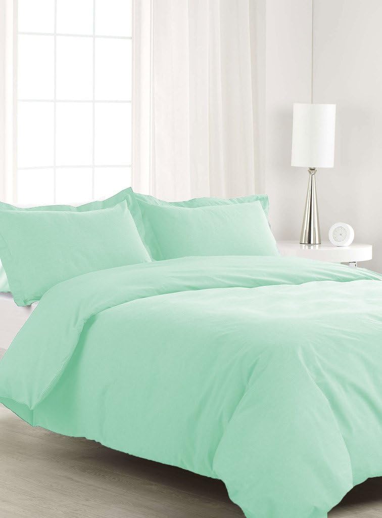 Scala Bedding 400 TC 500% Egyptian Cotton 1 Piece Duvet Cover Twin Size Solid Aqua