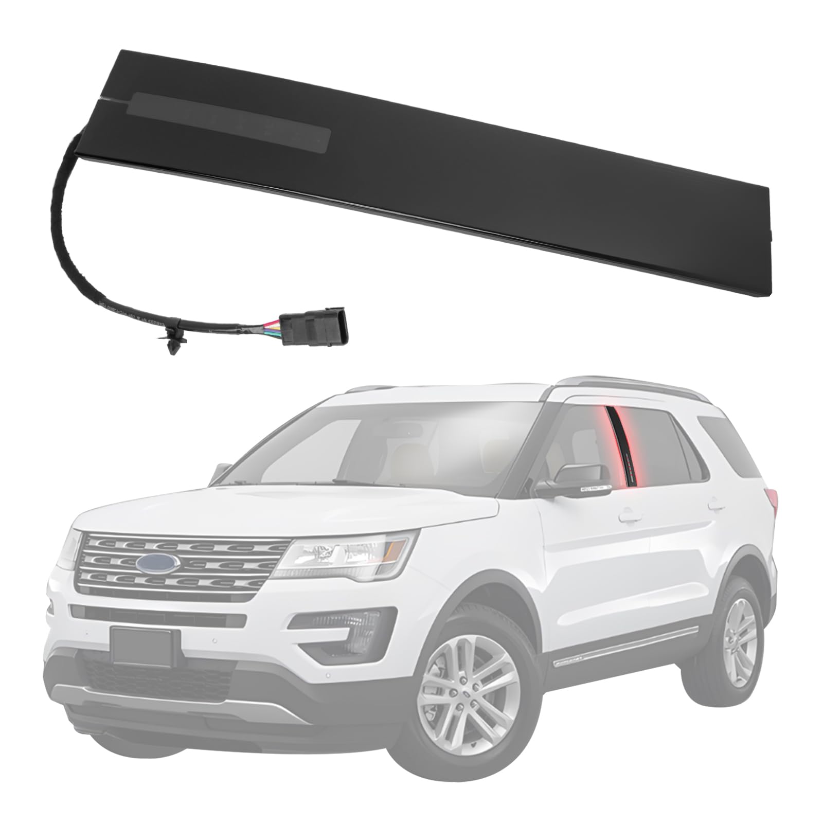 keyless entry keypad with b pillar molding trim compatible with 2011-2019 explorer replaces db5z-7820555-ac door pillar applique driver side