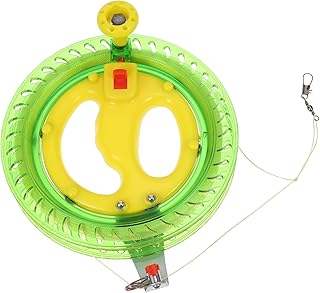 INOOMP 2pcs Kite Reel String Spool Winder Lockable Kite Winder Wheel Kite String Outdoor Sports Tool Kite Supplies Tangled Abs Double Handle Green Kite String Holder Flying Tool