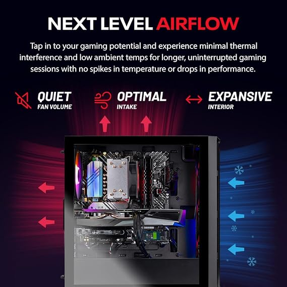 Skytech Gaming Rampage Gaming PC, Intel i5 14400F 2.5GHz, NVIDIA RTX 5070 12GB VRAM, 1TB Gen4 NVMe SSD, 24GB DDR5 RAM 6000, 850W Gold ATX 3 PSU, Wi-Fi 5, Windows 11, Desktop