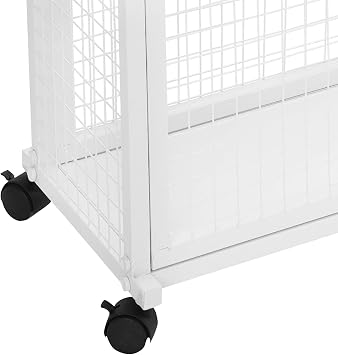 awolsrgiop 15-Layer Ribbon Holder Organizer Rack, Ribbon Rack Ribbon Organizer Ribbon Holder with 4 Wheels Ribbon Stand Organizer for Hold Wrapping Paper, Ribbons, Scarves, Clothes (White)