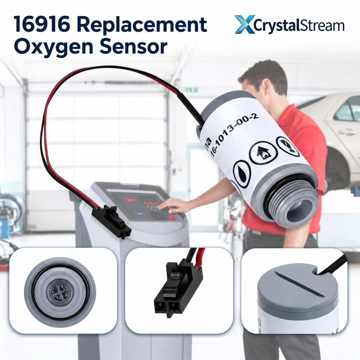 Replacement 16916 Sensor & 16913 Filter Kit – Compatible with 16900 16910 16990 16995 R1234YF R134A Refrigerant Analyzer – Professional HVAC Equipment Maintenance Parts
