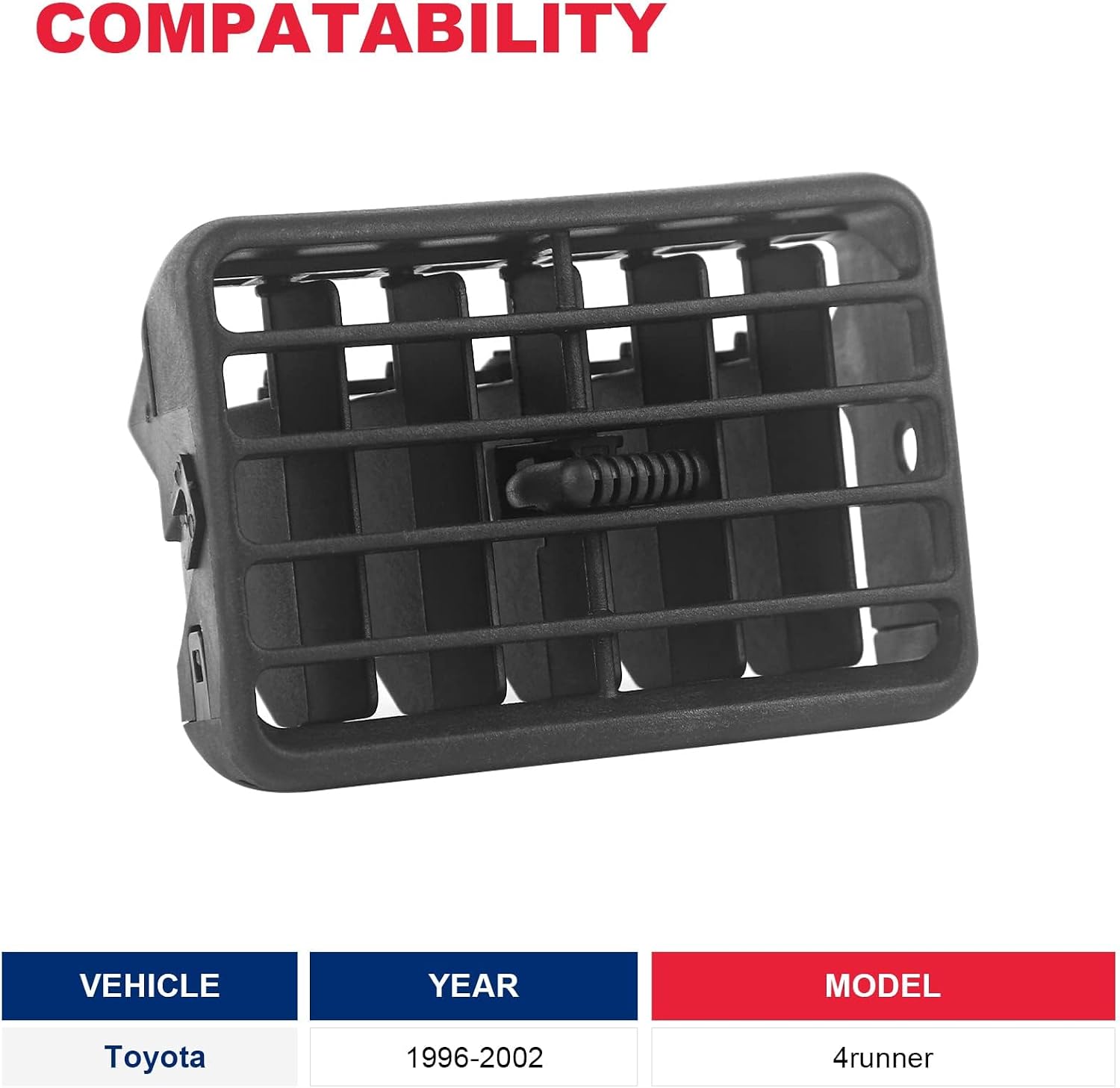 Center Air Vent Compatible with 1996-2002 Toyota 4runner Replace# 55063-35030 47935 Dashboard Air Vent Center Console Dash Air Grille (2Pcs)