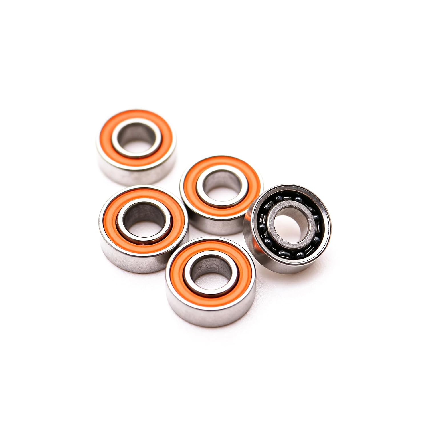 5PCS S683-2RS Miniature Stainless Steel Hybrid Bearing, 3X7X3mm Precision Fast Spinning Without Grease for Fishing Gear