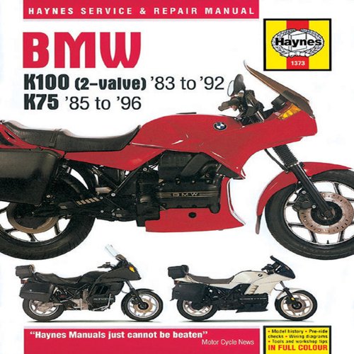 BMW K100 (2-valve) '83 to '92 & K75 '85 to '96 Service and Repair Mainual