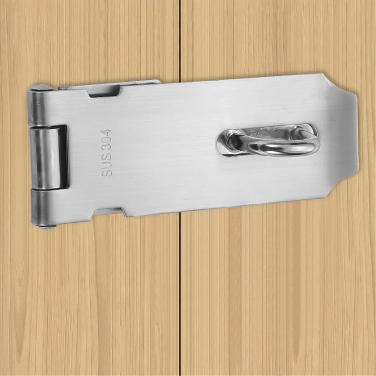 Door Padlock Hasp, Fasteners Buckle Padlock Stainless Steel with Screws Right Angle Thickened Door Buckle Lock(2 inch)
