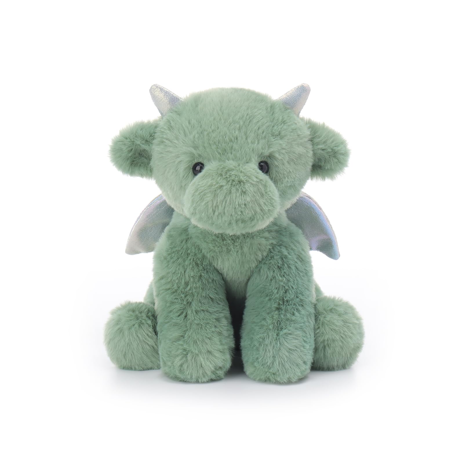 Apricot Lamb Grass Green Dragon Plushies Stuffed Animals for Baby Girl and Boy, Soft Cute Plush Toys for Kids, 7.9 Inches