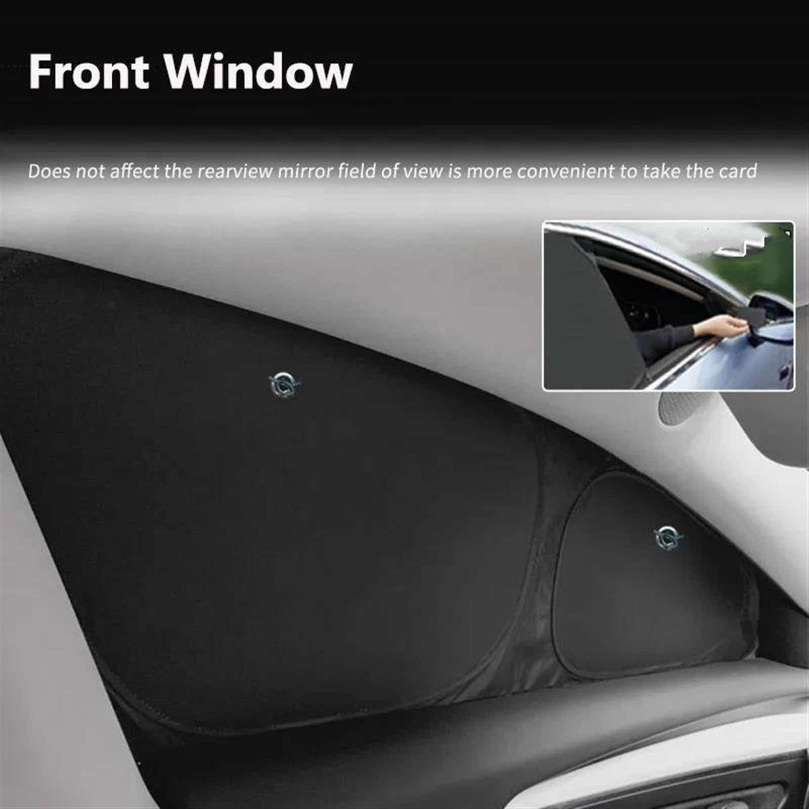 Coche Delantera Parasol Parasol para Ventana Lateral De Coche para Tesla para Model Y 2024 con Ventosas Parabrisas Delantero Trasero Sin Marco(6PCS)