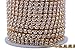 KAOYOO 10 Yards Rhinestone Cup Chain Trim,SS 16(4MM) Clear Crystal Diamond Claw Chain with Silver Brass Base,Sewing Craft Trim for Jewelry Making,Wedding Dress Decoration,and DIY Crafts(Gold)