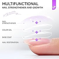 Vista 5 de Nail Ridge Filler para uñas dañadas gelike ec 8 en 1 fortalecedor de uñas para uñas finas y crecimiento - Relleno de proteína para uñas con capa