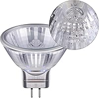 Vista 5 de Mudder 10 bombillas halógenas Mr11 de 12 V FTD, focos halógenos GU4 con base de dos pines, cubierta de vidrio, luz blanca cálida de 2700 K