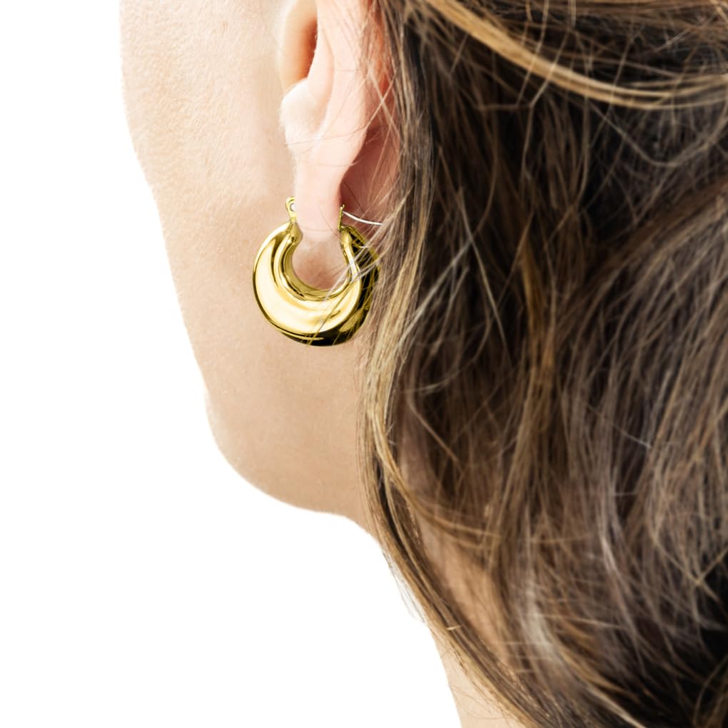 Image secondaire de Boucles d'oreilles en acier inoxydable LOTUS