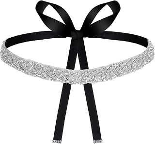 Plus Size Rhinestone Belt,Rhinestone Belt for Formal Dress, Fashion Sparkly Belts for Women, Bridal Belts for Wedding Dress,for Denim Skirt, Women's Accessories Decoration,Black