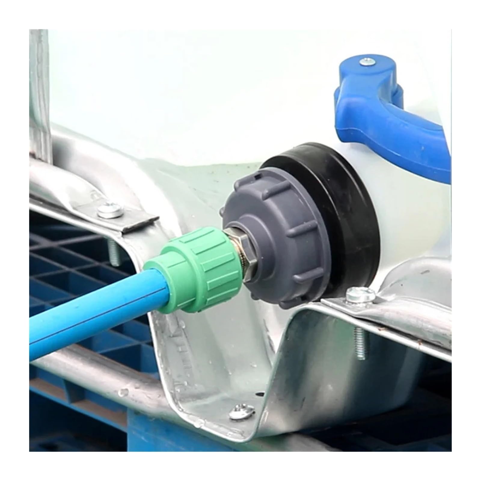 złącze kranu, Adapter do kranu zbiornika IBC S60*6 z gwintem grubym na 1/2'' 3/4'' 1" Zawór wymienny 1 szt.(A)