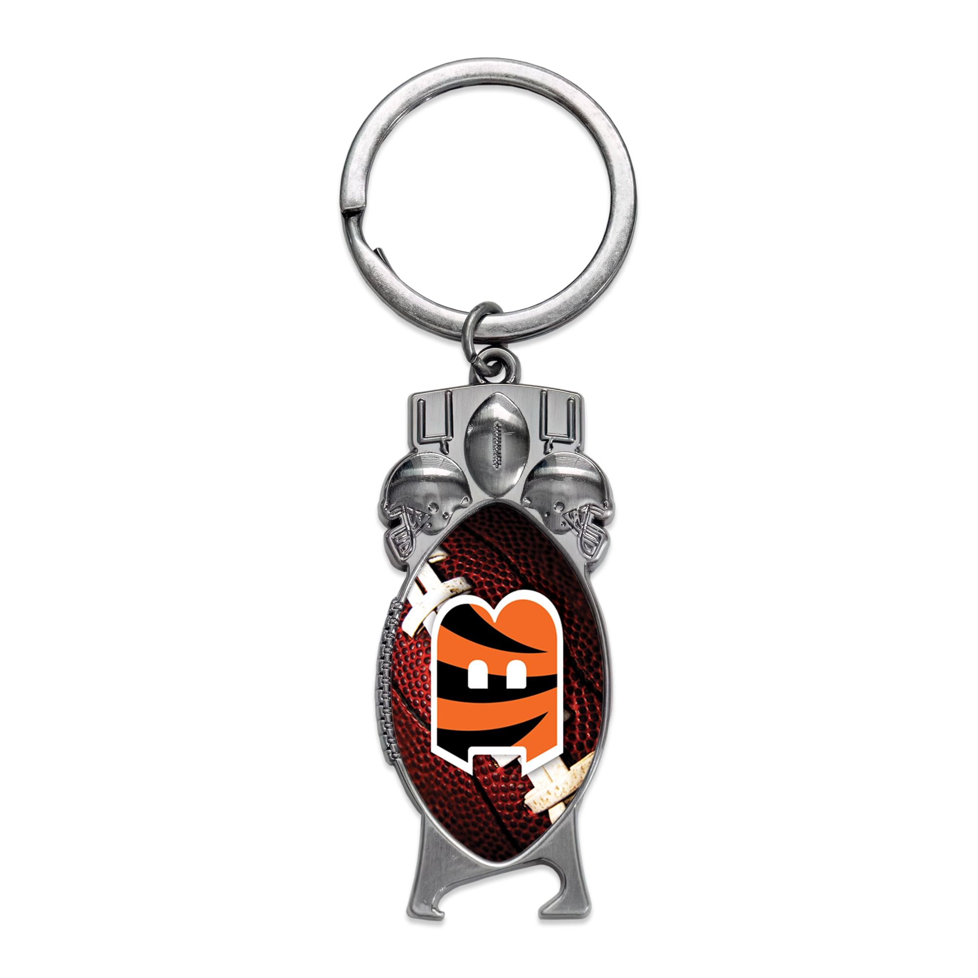 Rico Industries NFL Football Cincinnati Bengals Sculpted Bottle Opener Keychain - Car Accessory