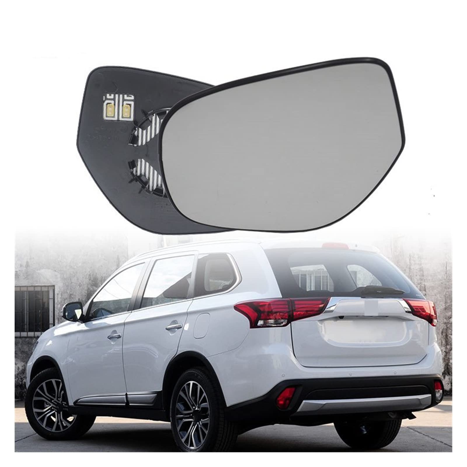 Specchietto Riscaldato Per Mitsubishi Outlander ASX 2013-2020, Vetro Retrovisore Con Piastra, Sicurezza E Visibilità Garantita, Lato Sinistro