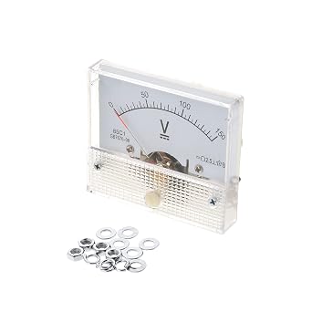 Fielect 85C1 DC 0-150V Analog Panel Voltage Gauge Volt Meter 2.5% Error Margin