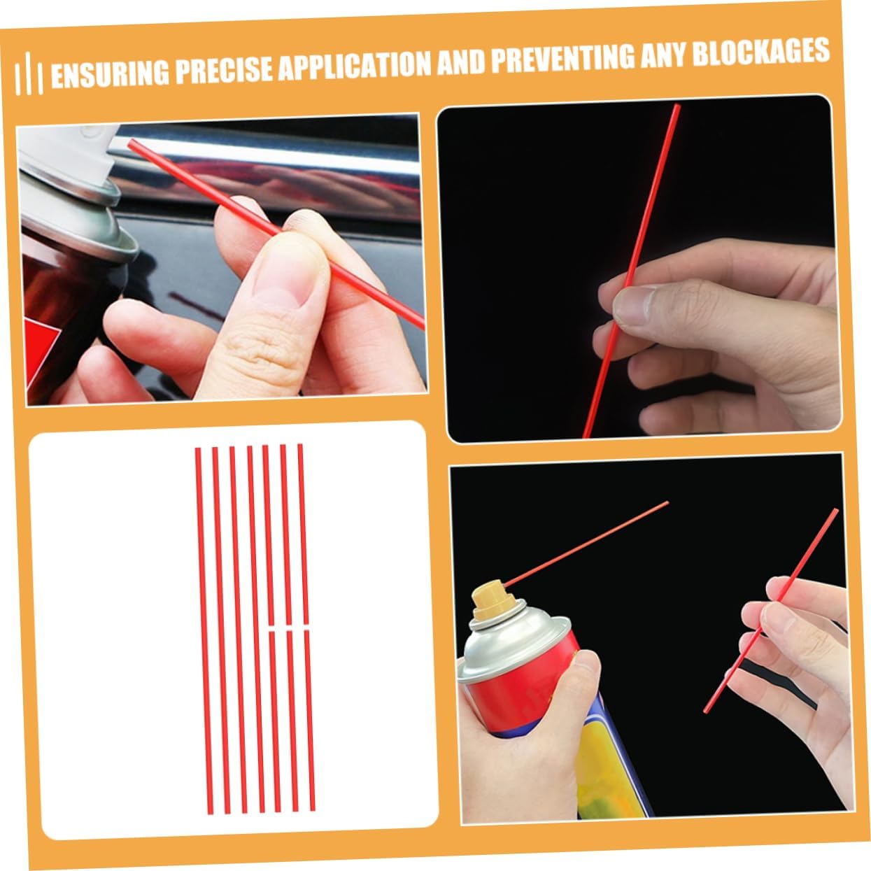 Gatuida 1000pcs Replacement Spray Can Straws Extension Tubes for Remover Versatile Spray Nozzle for Narrow Spaces for