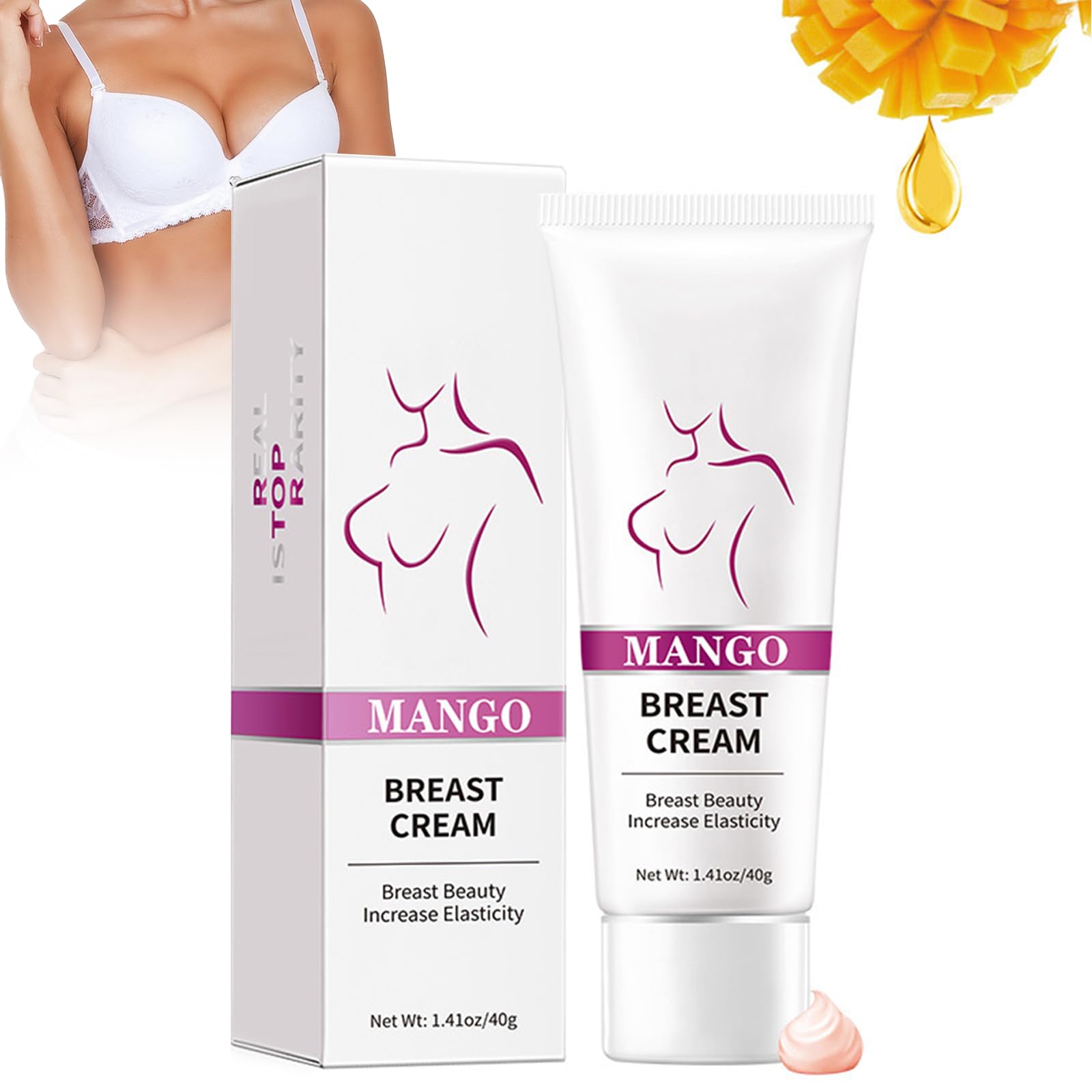 09 Crème d'amélioration de la Poitrine, 40g Crème Augmentante et Hydratante pour la Poitrine, Crème Raffermissante Et Lifting Pour Les Seins Crème De Massage Du Sein Crème