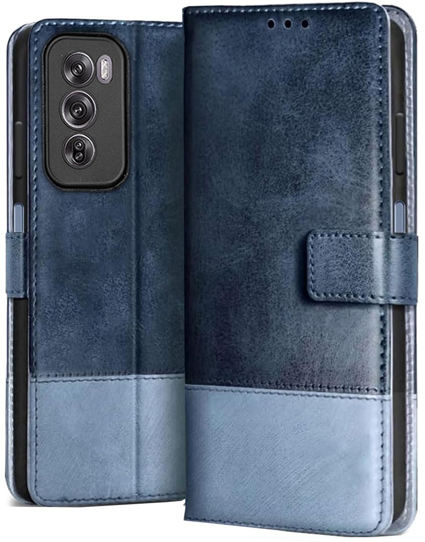 SHINESTAR Ultimate Dual Shade Leather Finish Flip Back Cover for Oppo Reno 12 Pro 5G | Inside TPU & Inbuilt Stand | Wallet Style Back Cover for Oppo Reno 12 Pro 5G Flip Cover | - Ice & Blue (B0D9VR3KT8) Amazon Price History, Amazon Price Tracker