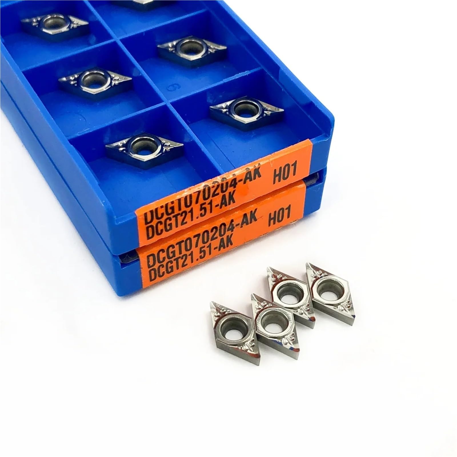 10 Uds Herramienta De Corte Aleación Aluminio Torneado Específico Inserto Carburo(DCGT070204-AK H01)