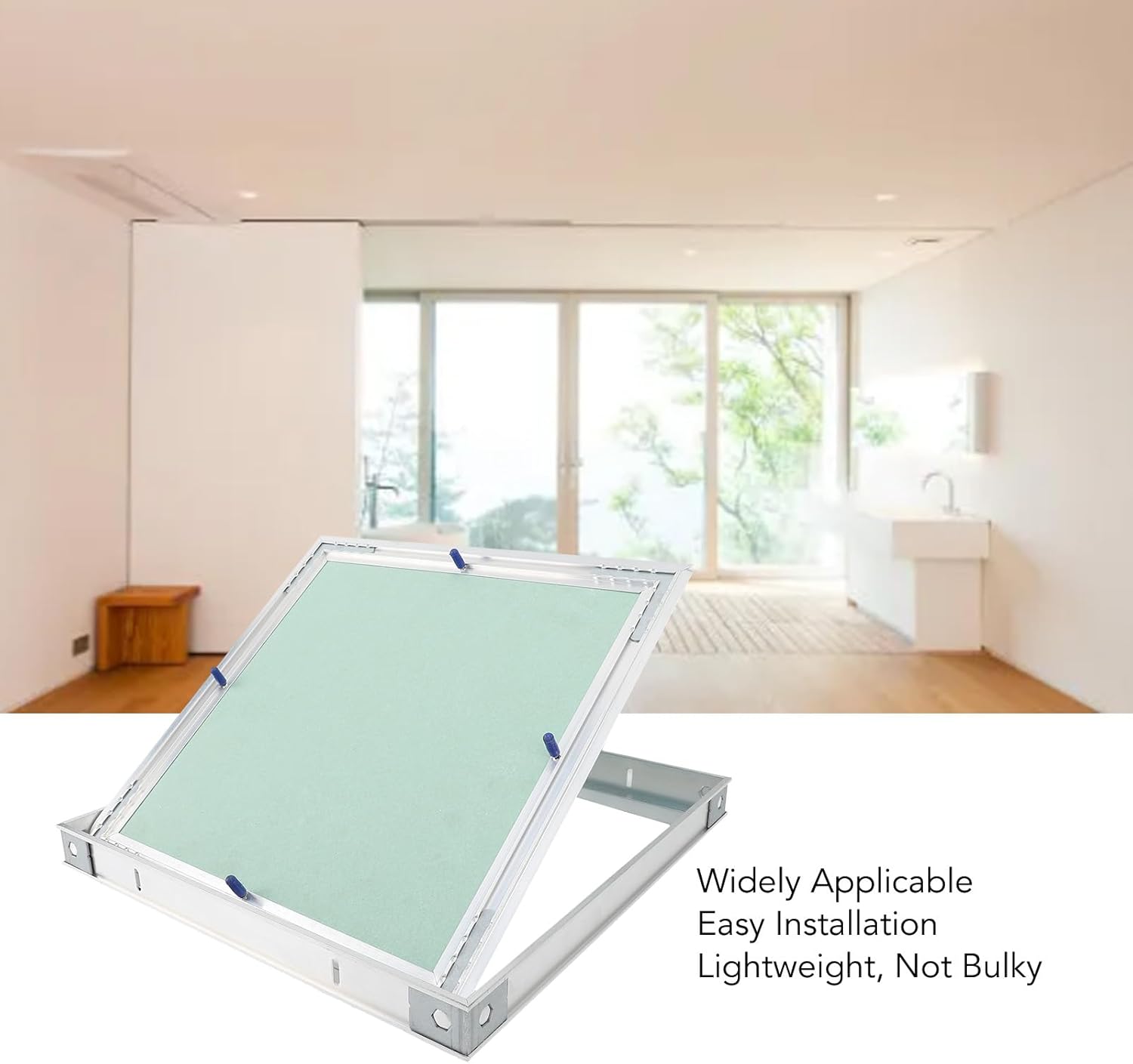 Reinforced Design, High Strength, Aluminum Alloy Frame Gypsum Board Access Door for Office Shopping Mall Hotel (450x450mm/17.7x17.7in)