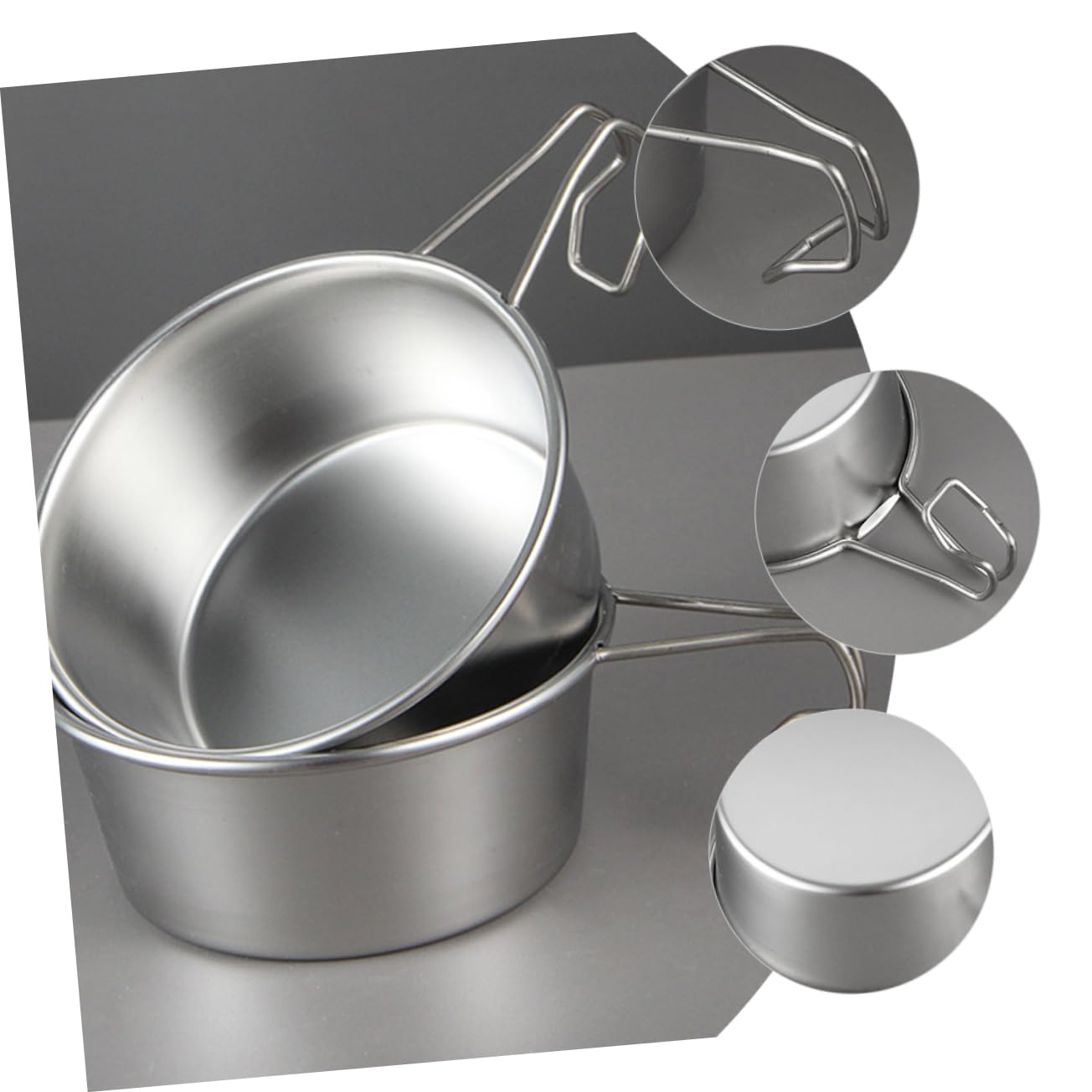 BESPORTBLE Outdoor Stainless Steel Bowl with Handle Lightweight Camping Soup Noodle Bowl for Backpacking Picnics Bbq and Travel Durable Resistant Easy to Clean