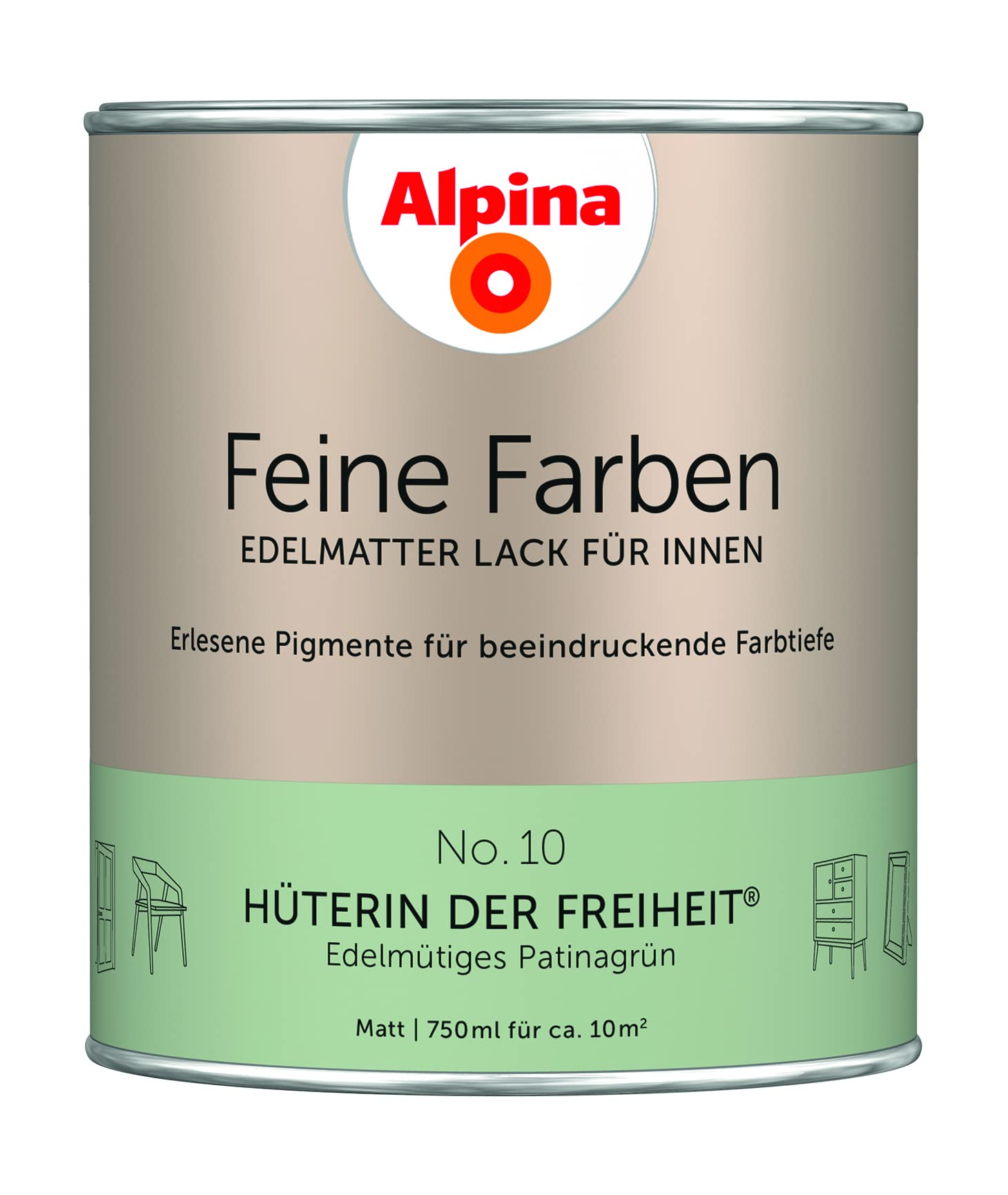 Alpina Feine Farben Lack No. 10 Hüterin der Freiheit® edelmatt 750ml