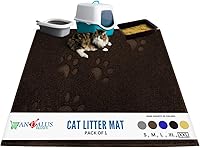 Vista 44 de Andalus - Alfombrilla pequeña para caja de arena de gatos, paquete de 1 - Alfombrilla impermeable, antideslizante y fácil de limpiar para caja