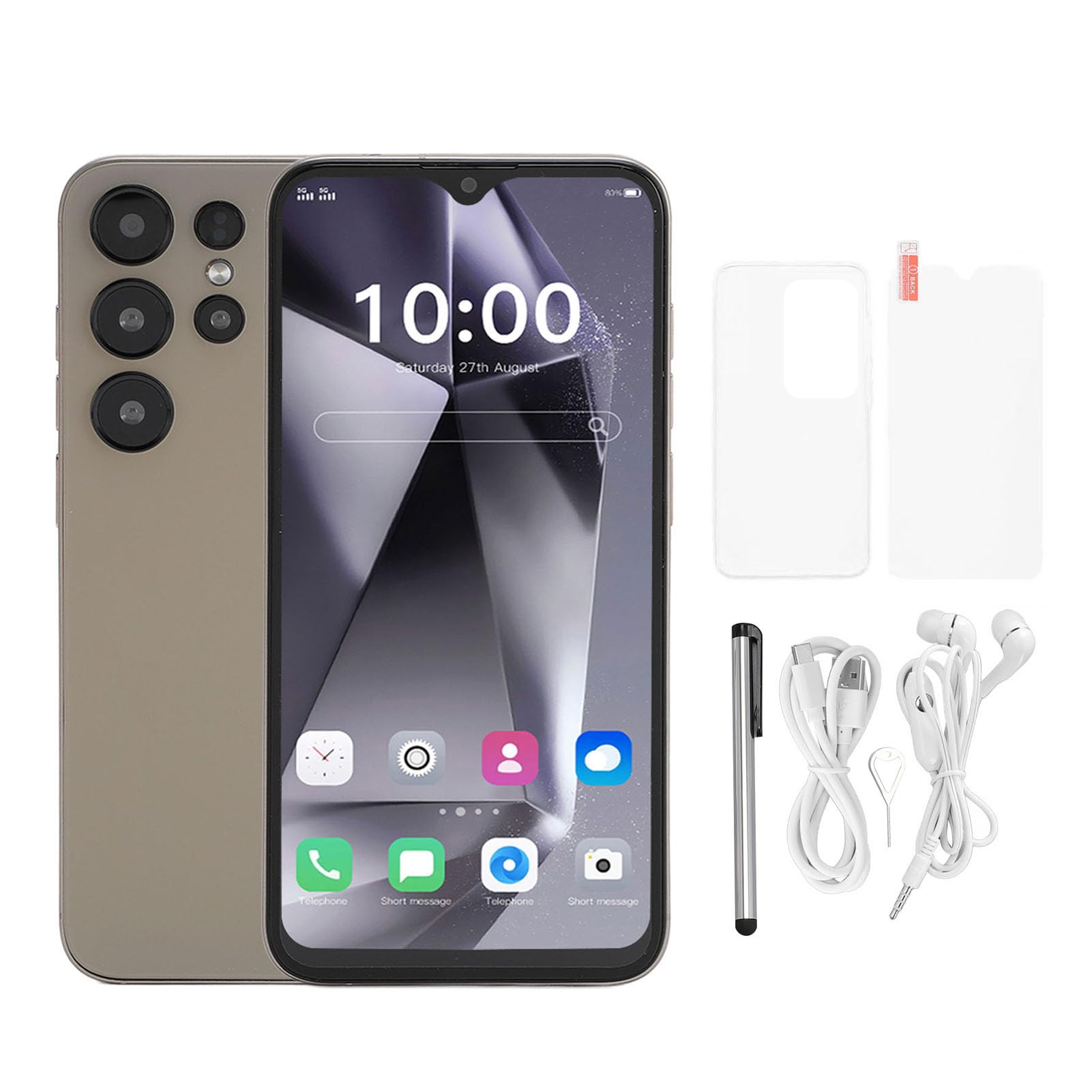 AKLOSIPY Smartphone HD de 6,28 Pulgadas con 8 GB, 64 GB de ROM, 4G LTE, Dual SIM y Lápiz óptico - 12 Teléfonos Móviles en Gris (#12)