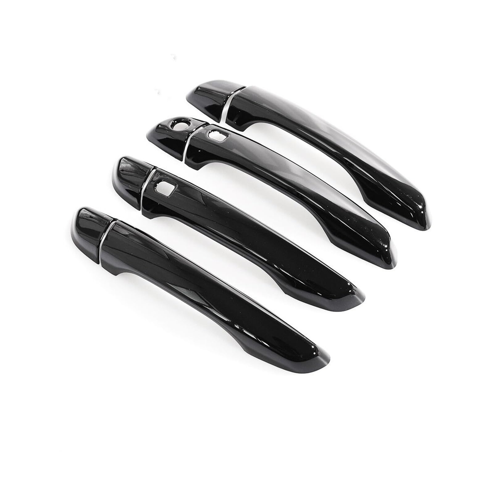 Drezzo 2 Sensors 2 Car Exterior Door Handle For Peugeot 3008 2017-2022 Glossy Black Chrome Car Door Handle Cover Trim Sticker(2 Sensors 2)