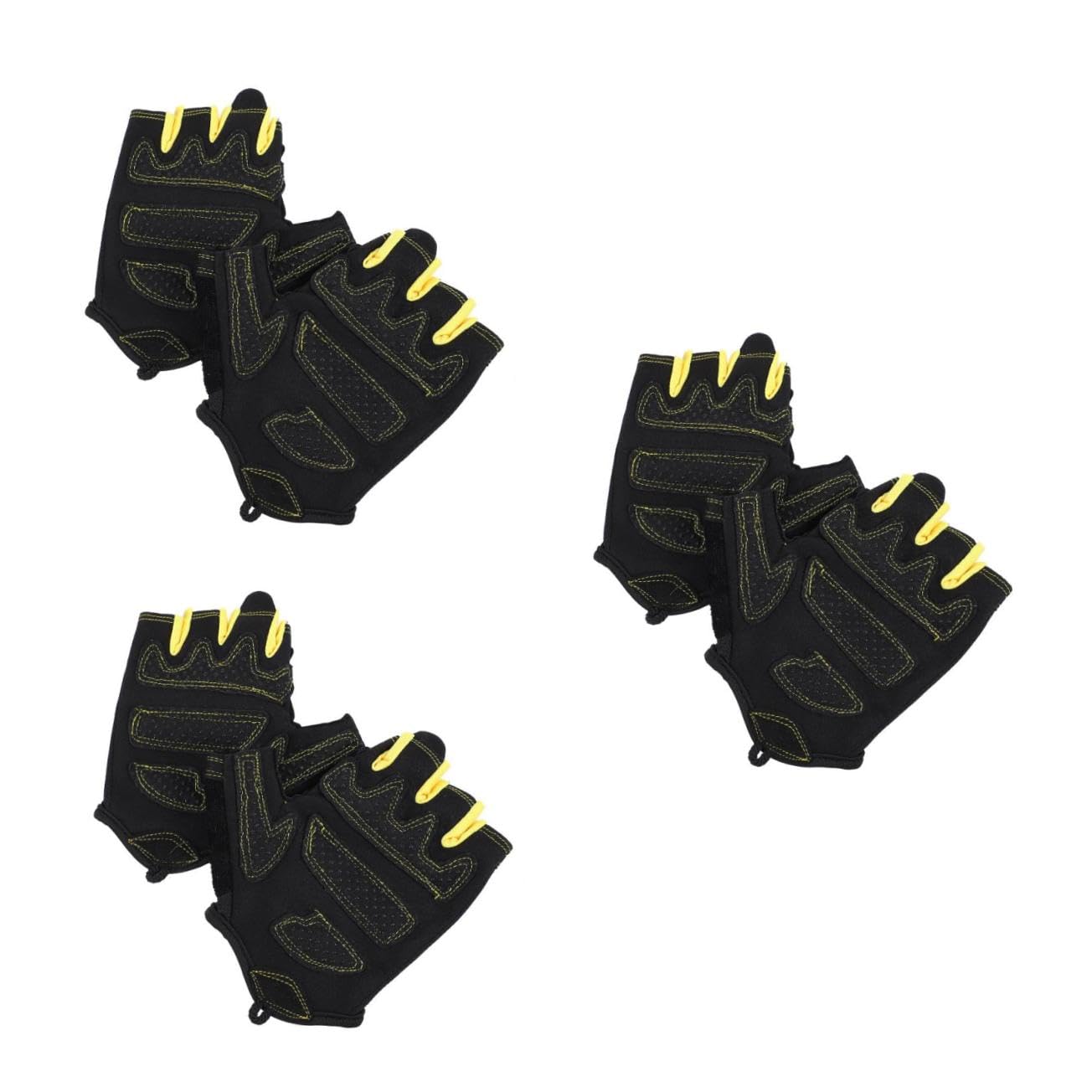 SOIMISS 3paare Outdoor Halbfingerhandschuhe Für Herren Und Damen Atmungsaktive rutschfeste Fitness Und Fahrradhandschuhe Mit Stoßdämpfenden Polstern Für Sport Und Outdoor-aktivitäten